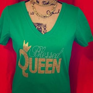 About That Bling Tee “Blessed Queen”